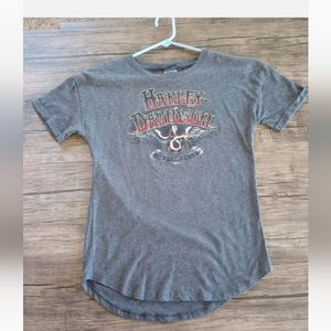 Harley Davidson T-shirt Gray Womens XS Adamec HD of St Augustine "ONE OF…